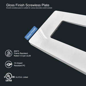 MVAVA高品質米国UL認証1ギャングネジ不要壁プレート壁スイッチプレートコンセントカバー<span class=keywords><strong>US</strong></span>プラグ壁コンセントカバー - Product Image 6