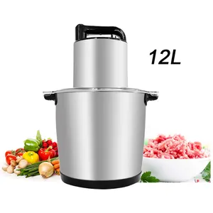 220V 1800W Beest Power 304 Roestvrijstalen Messen Cutter Voor Groente Fufu Yam Processor Grote 12L Grinder Met 2 Versnellingen