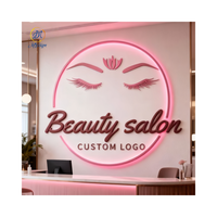 Enseigne au néon de salon de manucure Design gratuit Enseigne au néon personnalisée en acrylique pour la décoration murale