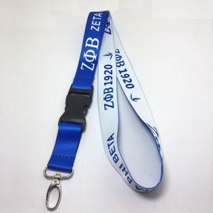 Cordón Morado de Moda para Sublimación, Cordón de Doble Cara con Letras Griegas Zeta, Cordón PHI BETA, Porta Identificación - Product Image 2