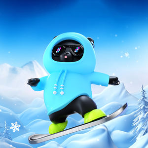 Ornements coulissants d'ours de planche à roulettes montés sur voiture de vente chaude, figurines de dessins animés, ornements d'écran de contrôle central créatifs - Product Image 5