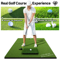 Tapis de frappe de golf Premium 5x4ft 4 inserts interchangeables tapis d'entraînement conduite écaillage balançoire 4-en-1 tapis de golf épaissi