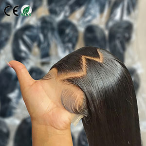 Perruque sans colle prête à porter, 100 % cheveux indiens bruts, avec dentelle HD transparente, pour femmes noires, cheveux fins et longs - Product Image 1