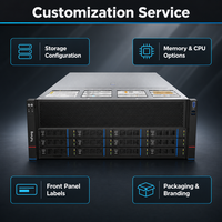 Server Rak 4U Prosesor Multi Core yang Ditingkatkan Memori Massal yang Dapat Diperluas Rakitan Kipas Redundant Slot Drive Hot Swap YUFENG G5500 V7-A