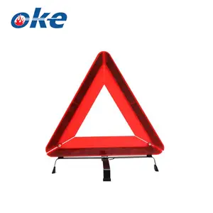 Okefire الأحمر السلامة عاكسة المرور مثلث التحذير