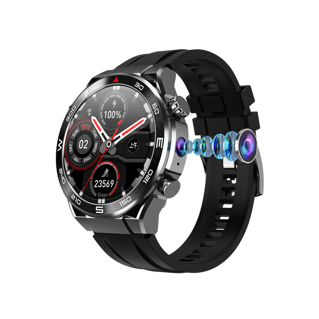 4G GPS B8 Smartwatch 2+16GB GPS NFC Global Network Large HD Water Drop Screen Dual Camera Video Call Android B8 Smart Watch
