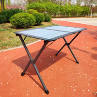 Table pliable portable en alliage d'aluminium au design moderne pour mobilier d'extérieur, salle à manger, atelier, salle de bains, ferme, pique-nique, camping