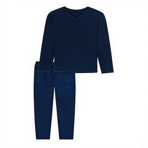 Pijamas de Invierno para Hombre, Cómodos y Transpirables, de Punto de Poliéster, Talla Grande, Estilo Casual, Bata de Baño de Manga Corta de Secado Rápido - Product Image 2