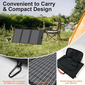 Paneles <span class=keywords><strong>Solares</strong></span> Plegables Pequeños, Placa Solar Portátil de Alta Eficiencia <span class=keywords><strong>para</strong></span> Baterías de Estaciones de Energía, Camping al Aire Libre, Envío desde la UE - Product Image 6
