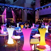 Table de fête led pour bar bar bar de mariage étanche chaise de bar rougeoyante table de cocktail led éclairée