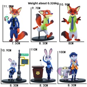 Set de Figuras de PVC de Zorro y Conejo, Personajes de Dibujos Animados, Estatuas Coleccionables, Juguetes para Niños, Regalo - Product Image 5