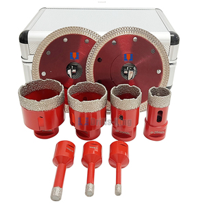 9Pcs Chân Không Brazed Lỗ Saw Kit M14, 5/8 "-11 Chủ Đề Kim Cương Lõi Khoan Bits Set Cho Đá Cẩm Thạch Gốm Sứ Gạch Công Cụ Kit - Product Image 2