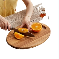 Vente en gros d'usine de planches à découper en bois épaisses vierges pour la cuisine planche à découper en bois intelligent d'acacia et de noyer noir