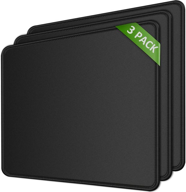 2021Hot Selling With Stitched Edge Non-Slip Rubber Base Washable Mousepads Bulk with Cloth Comfortable 3 Pack Mouse Pads