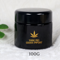 Récipients en verre violet foncé anti-lumière personnalisés de 2oz 4oz 50ml 60ml 100ml 120ml 150ml 200ml 500ml Pot noir opaque