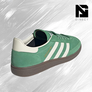 Adidas Handball Spezial 'preloved Green Gum' รองเท้าผ้าใบแบบผูกเชือก หัวกลม ลายทาง ระบายอากาศได้ดี รองเท้าลำลอง รองเท้าสเก็ตบอร์ด - Product Image 3
