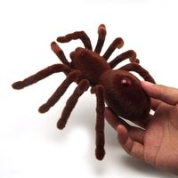 Simulations-RC-Spinnen-Spielzeug mit Infrarot-Fernbedienung, elektrisch kriechendes Scherz-Tier, realistisches weiches Plüschgeschenk für Kinder, Jungen und Mädchen
