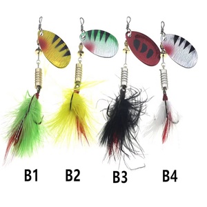 Esca da Pesca in Metallo Duro Spinnerbait con Coda a Gallo per Spigola Luccio Trota <span class=keywords><strong>Salmone</strong></span> - Product Image 1