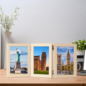 Ins Máy tính để bàn gấp ba Khung ảnh 4x6 inch hiển thị hình ảnh đứng với nhiều hình ảnh, trang trí sáng tạo, và lựa chọn màu sắc - Product Image 3