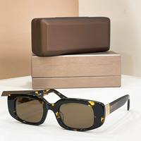 Lunettes de soleil rectangulaires de petite taille pour femmes, style designer de haute qualité, monture en acétate, verres dégradés, lunettes de soleil rétro pour femmes