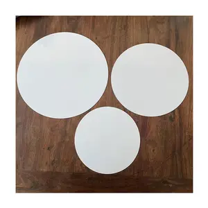 Ukuran Kustom 8 "10" 12 "15" Aluminium Sublimasi Pewarna Putih Lingkaran Bulat Panel Foto Logam Bundar Polos