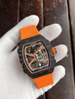Nouvelle Montre Mécanique Automatique pour Homme 2026, Style de Luxe de Marque de Renom, Design Tonneau en Fibre de Carbone, Tourbillon, Meilleure Vente