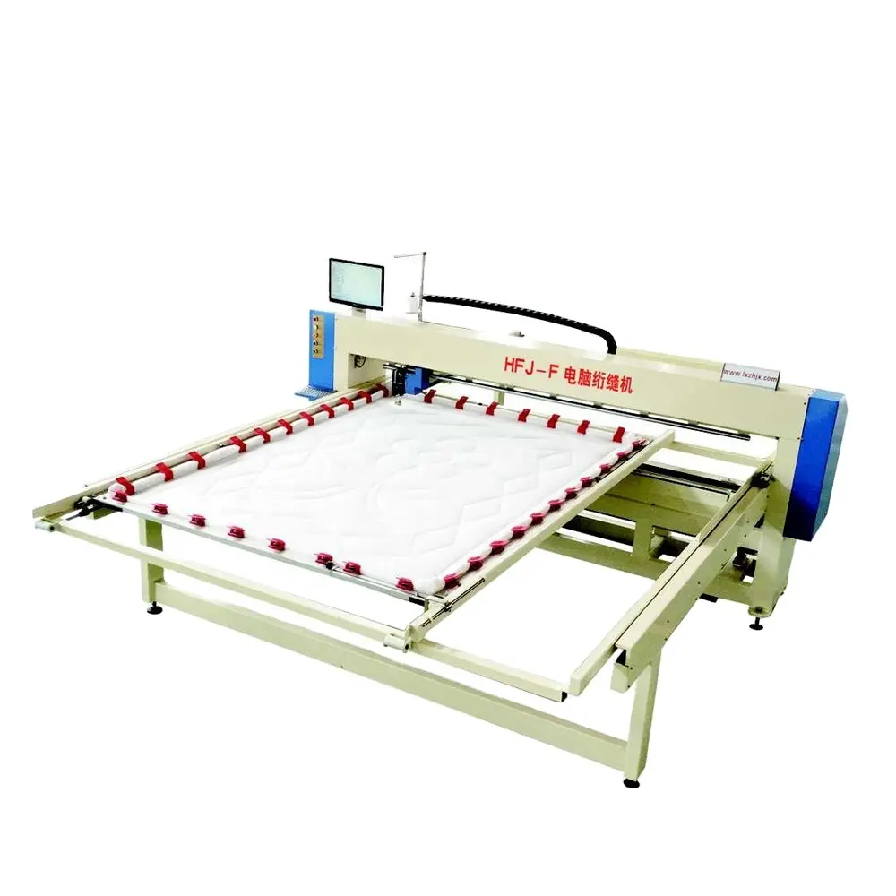 गर्म बिक्री HFJ-F श्रृंखला वस्त्र quilting के मशीन, दिलासा/गद्दे/कंबल quilting/सिलाई मशीन
