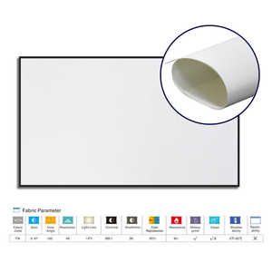 Écran de projection <span class=keywords><strong>acoustique</strong></span> transparent tissé à cadre fixe HEYU de haute qualité 4K, 150 pouces, cadre en aluminium de 6 cm, 16:9, portable - Product Image 5