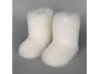 Bottes de neige personnalisées pour femmes, en fausse fourrure, avec semelle en caoutchouc, mi-mollet, confortables, doublées de peluche douce, chaudes, pour l'extérieur et le quotidien