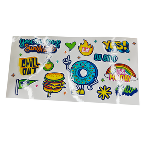 <strong>Vinyl</strong> Individual <strong>Stickers</strong> Waterproof Label Kiss Cut Cartoon <strong>Sticker</strong> Sheet 3d UV Transfer <strong>Stickers</strong> for Products Label Packing - Product Image 4