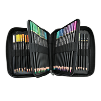Crayons de couleur professionnels à base d'huile, 72 couleurs, avec sac de transport portable, ensemble de crayons de couleur pour enfants, kit de dessin et de peinture pour artistes, papeterie
