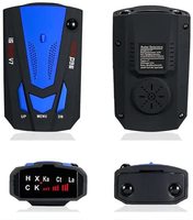 Détecteur de radar de voiture V7 avec alerte vocale et affichage LED 16 bandes, détection à 360 degrés, compatible anglais et russe
