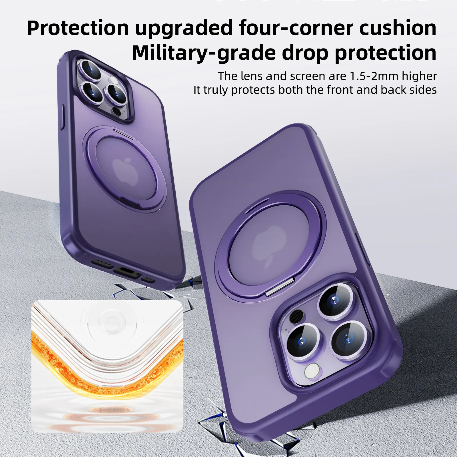 Cover magnetica alla moda per iPhone 15 Pro protezione Anti-goccia TPU PC custodia protettiva per cellulare