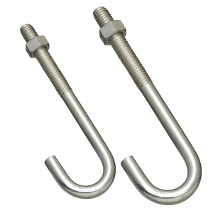 Fabricant chinois de crochets de toiture en acier inoxydable 304 sur mesure, boulons à crochet J M5 M6 avec écrou - Product Image 1