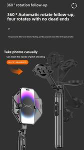 Perche à selfie trépied avec support de téléphone <span class=keywords><strong>MagSafe</strong></span> P160, télécommande sans fil, prise de vue panoramique à 360 degrés, flexible, compatible Pro Max - Product Image 5
