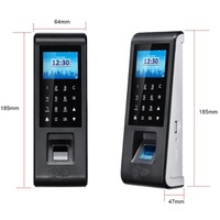 Sistema de Control de Acceso Inalámbrico con Logotipo Personalizado, Reloj Checador de Tarjetas, Control de Asistencia Biométrico por Huella Dactilar y Reinicio