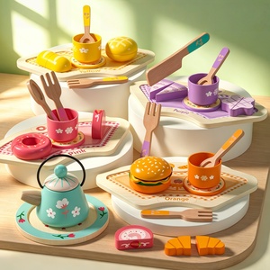 Ensemble de thé en <span class=keywords><strong>bois</strong></span> pour le jeu de rôle, <span class=keywords><strong>jouet</strong></span> de <span class=keywords><strong>cuisine</strong></span> pour enfants, jouets alimentaires, ensemble de <span class=keywords><strong>cuisine</strong></span> pour enfants, <span class=keywords><strong>cuisine</strong></span> de jeu - Product Image 1