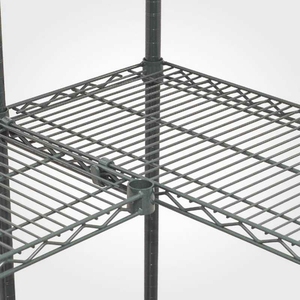 AMJ מפעל ישירות מתכת ירוק אישור Nsf אפוקסי 4 Tier אחסון חוט מדף מדפי - Product Image 6