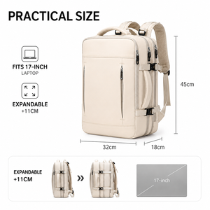 Sac à dos de voyage avec compartiment pour ordinateur portable, sac de transport extensible pour avion, grande capacité, sac à dos d'affaires pour hommes et femmes, Mochila - Product Image 3