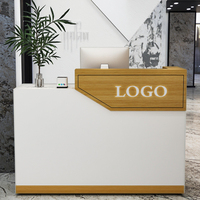 Réception de salon de beauté, de spa, de nail art, de bureau, d'hôtel, d'hôpital, de supermarché, design moderne personnalisé, nouveau design luxueux, bois, finition brillante