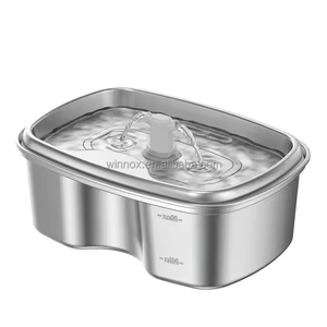 Consegna in 7 Giorni, Prodotti per Animali, Ciotole e Distributori da 2L, Innovativo Erogatore d'Acqua Automatico in Acciaio Inox per Animali Domestici - Product Image 1