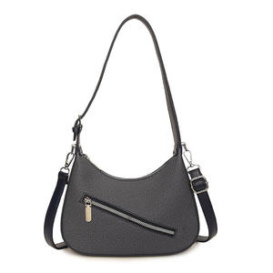 Nouvelle tendance femmes Chic demi-lune Hobo sacs avec poche zippée à l'avant Design de luxe sacs à main sac à main pour dame - Product Image 6