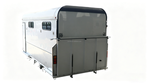 Remorque de transport pour 2 chevaux, conformité australienne, modèle Angle Australia Round Head, pour courses et transport, à chargement oblique, standard - Product Image 5