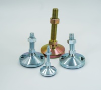 Pieds de nivellement industriels robustes M12 avec tige de 100 mm, supports de nivellement réglables avec accessoires de mobilier