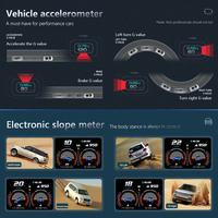 6-Zoll-Großes-LCD Auto-Messgerät HUD P3 Dual-GPS+OBD Head-Up Display mit OBD2-Scanner Multifunktions-Tachometer