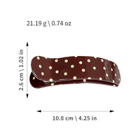 Barrettes à cheveux personnalisées avec logo, style coréen et japonais, à pois, à carreaux, à étoiles, grandes pinces requin et becs de canard pour chignon paresseux