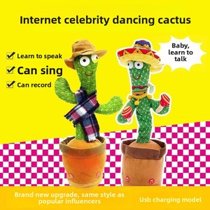 Jouet Cactus Interactif : Apprend à <span class=keywords><strong>parler</strong></span>, danse, tourne, chante, enregistre, lumineux – Cadeau d'anniversaire pour bébé et frères - Product Image 3
