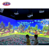 Jeu de Projection Murale Intérieur pour Enfants : Jeu Interactif de Lancer de Balles et de Frappe, Projection de Piscine à Balles pour Aire de Jeux