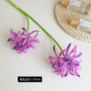 2 Tiges de Lys Araignée Artificiel <span class=keywords><strong>Lycoris</strong></span> <span class=keywords><strong>Radiata</strong></span> pour Décoration de Jardin Maison Lys Magique Rouge Fleur Equinoxe Artificielle - Product Image 5