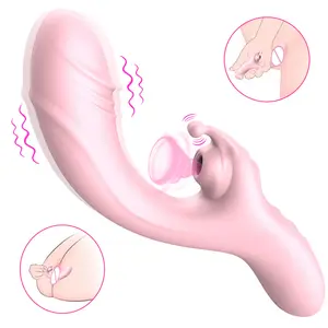 OEM 3 In 1 Clitoral Simulation Silicone Stretch Sucking Rabbit Dildo Vibrator Sex Toy For Women